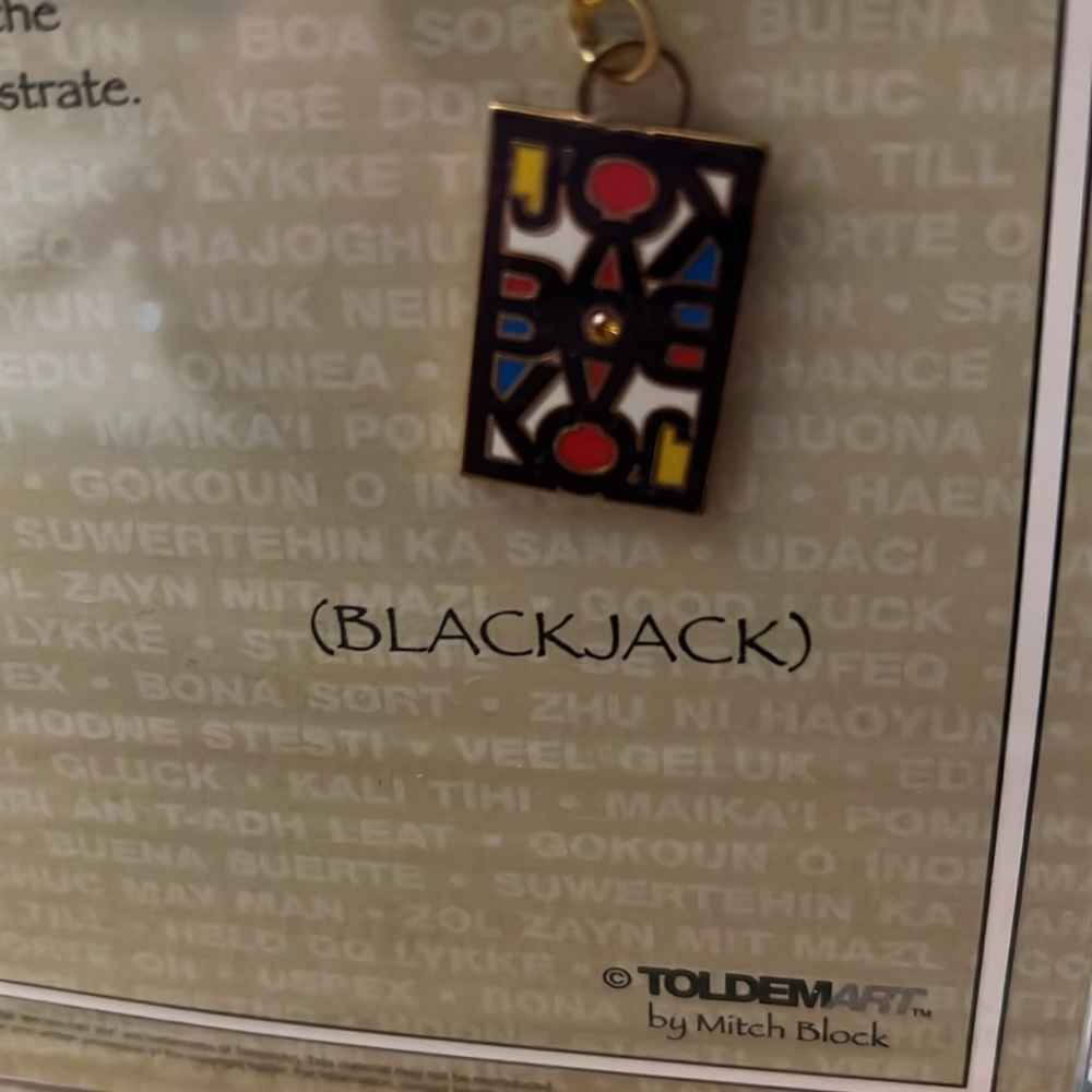 NWT. “Blackjack” Las Vegas Costume Jewelry Necklace
